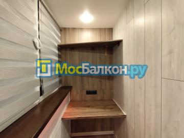 ОТДЕЛКА БАЛКОНА СТЕНОВЫМ ПАРКЕТОМ И ЛАМИНАТ